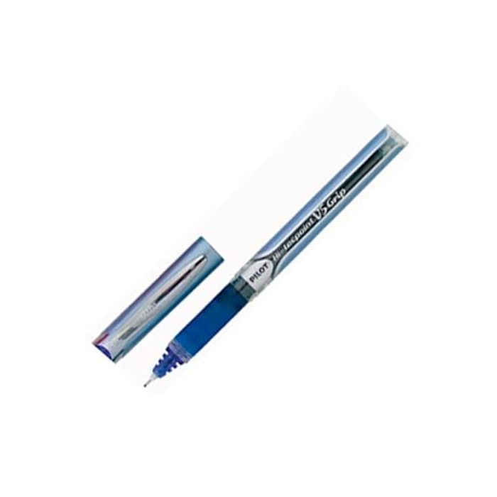 Pilot Rotulador V-5 Grip Punta Aguja Azul 0.5 mm Escritura Suave Tinta Líquida con Capuchón y Visor de Tinta