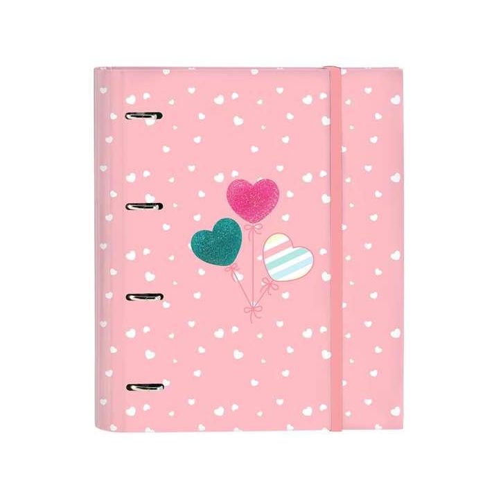 Carpeta de anillas BlackFit8 Globitos 27 x 32 x 3.5 cm Rosa Carpeta de anillas BlackFit8 Globitos 27 x 32 x 3.5 cm Rosa