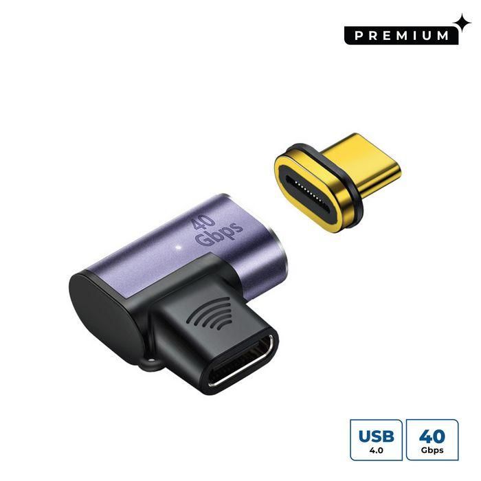 MicroConnect Adaptador Magnético USB4 Gen 3x2 Tipo C 90° Premium 0 MicroConnect Adaptador Magnético USB4 Gen 3x2 Tipo C 90° Premium 0