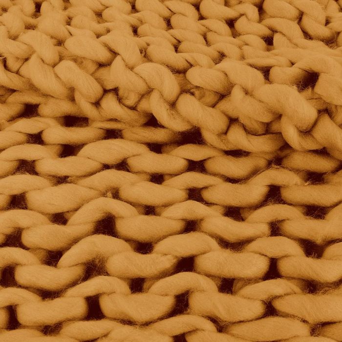 Home Deco Factory Manta De Punto Grueso Amarillo 150x120 cm 2