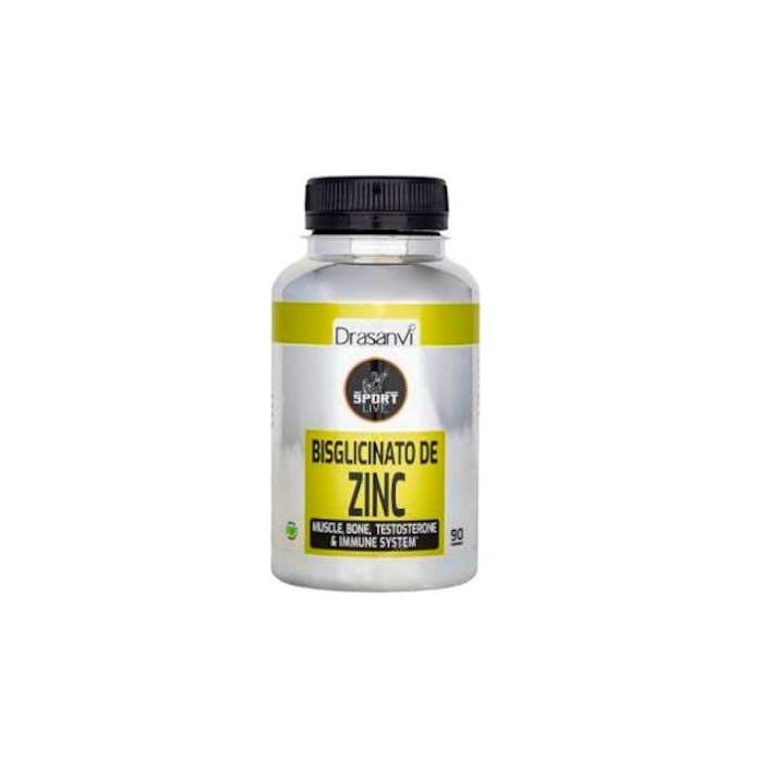 Sport Live Bisglicinato Zinc 90 Comprimidos. Suplemento Mineral Alta Biodisponibilidad 20mg para Función Cognitiva y Visión