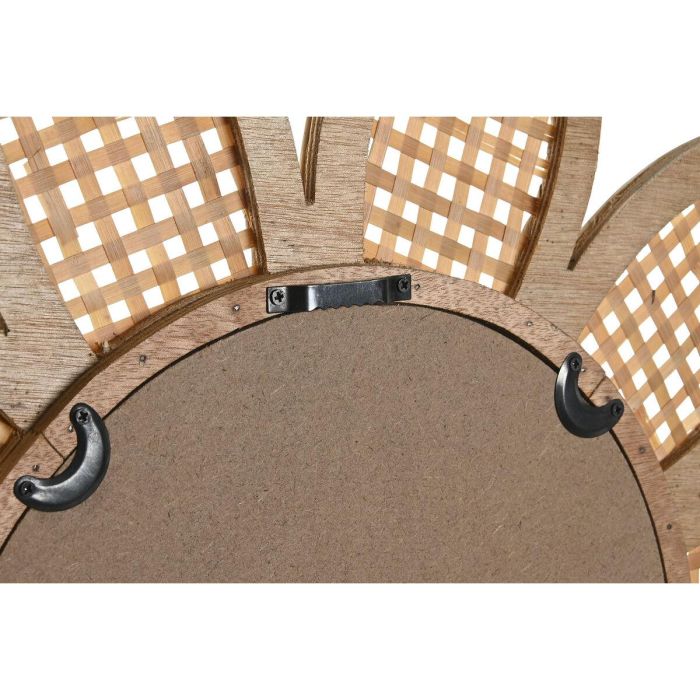 Espejo de pared DKD Home Decor Marrón Natural Sol Tropical 60 x 2 x 60 cm 1