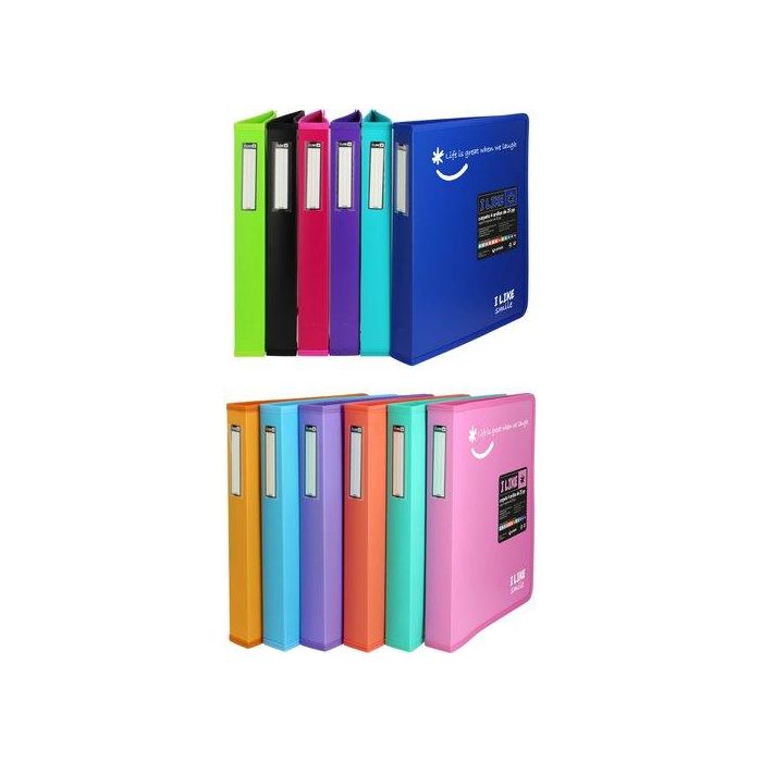 Carpeta De Anillas Grafoplas Like2 Pp A4+ 4 An.Mixtas 25Mm Mandarina 2 unidades