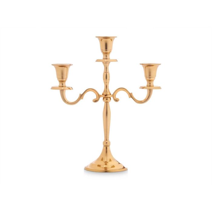 Candelabro 3 Velas Dorado 28Cm Giftdecor (6 Unidades) 1 Candelabro 3 Velas Dorado 28Cm Giftdecor (6 Unidades) 1