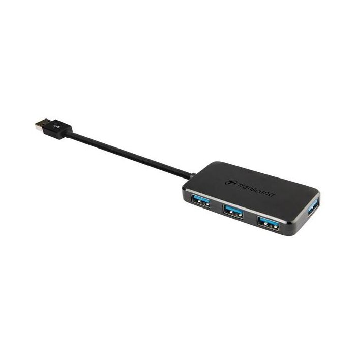 Transcend HUB2 Hub USB 3.0 de 4 Puertos, Negro 1
