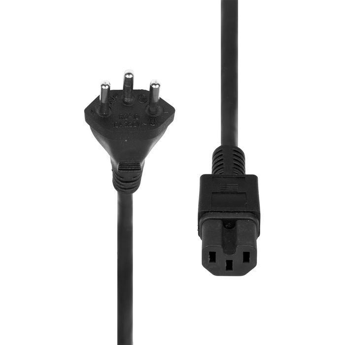 ProXtend Power Cord Swiss to C15 2M Black 1 ProXtend Power Cord Swiss to C15 2M Black 1