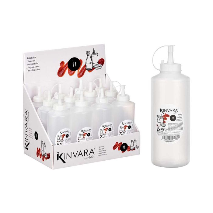 Bote Plastico Para Salsa 1000Ml Kinvara 8X25CM (36 Unidades) 2 Bote Plastico Para Salsa 1000Ml Kinvara 8X25CM (36 Unidades) 2