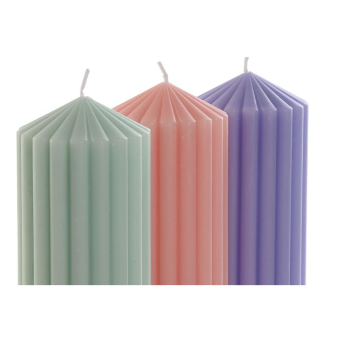 DKD Home Decor Vela Shabby Colores Surtidos (Rosa Palo, Verde, Lila) 7x7x15 cm, 450g, 80h duración, Cera y Perfume, Pack de 12 Unidades 1 DKD Home Decor Vela Shabby Colores Surtidos (Rosa Palo, Verde, Lila) 7x7x15 cm, 450g, 80h duración, Cera y Perfume, Pack de 12 Unidades 1
