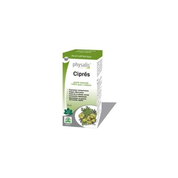 PHYSALIS Esencia Ciprés Bio 10ml - Aceite Esencial Puro para Masaje y Difusión, Mejora Circulación Piernas