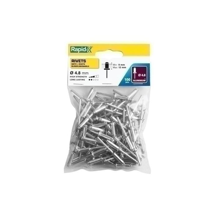 Remaches Rapid Remachadora Ø4,8/ 16 Mm. Aluminio Caja De 100
