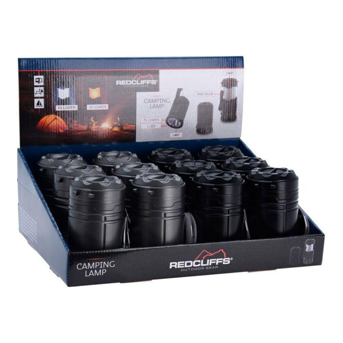 Redcliffs Farol LED de Camping Doble Función Plegable, Luz Blanca y Llama, 3 x AA, Ø90 x 145 mm 1