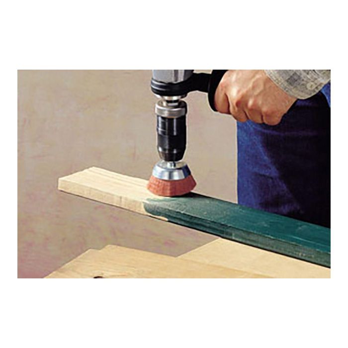 Wolfcraft Cepillo de Copa de Nylon Ø65 mm Vástago Hexagonal 1/4" Profesional/Doméstico 1