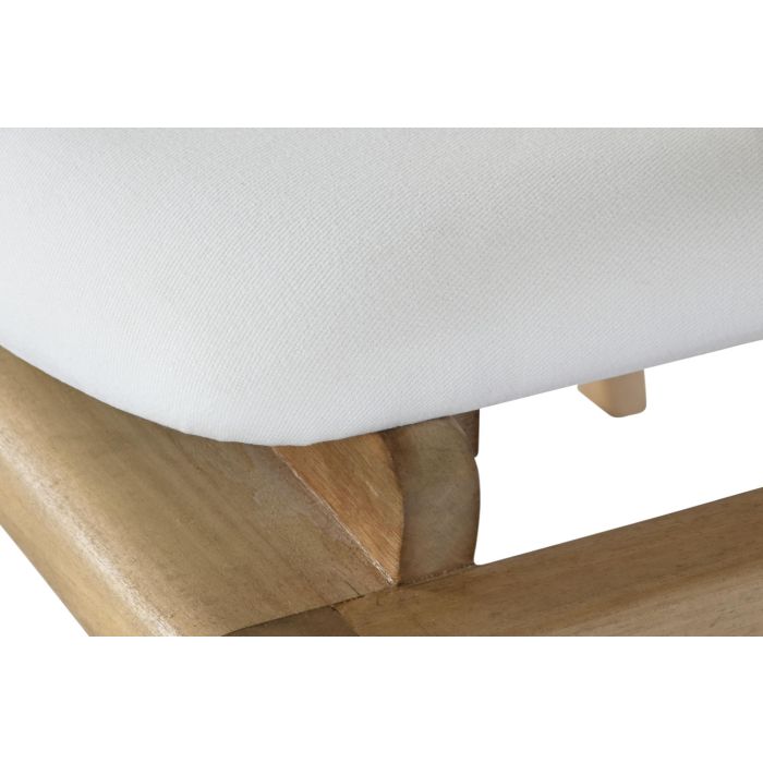 DKD Home Decor Silla Balines Ratan y Caoba con Cojín, Hecha a Mano, Natural Blanco, Alto 79cm Ancho 57cm Profundo 65cm 5