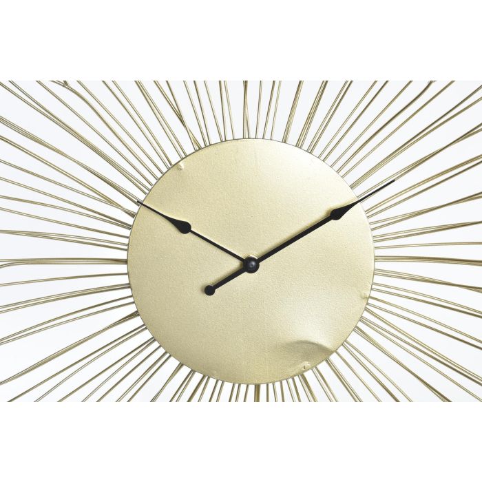 DKD Home Decor Reloj de Pared Moderno Dorado Flor 57 x 57 x 4 cm 2