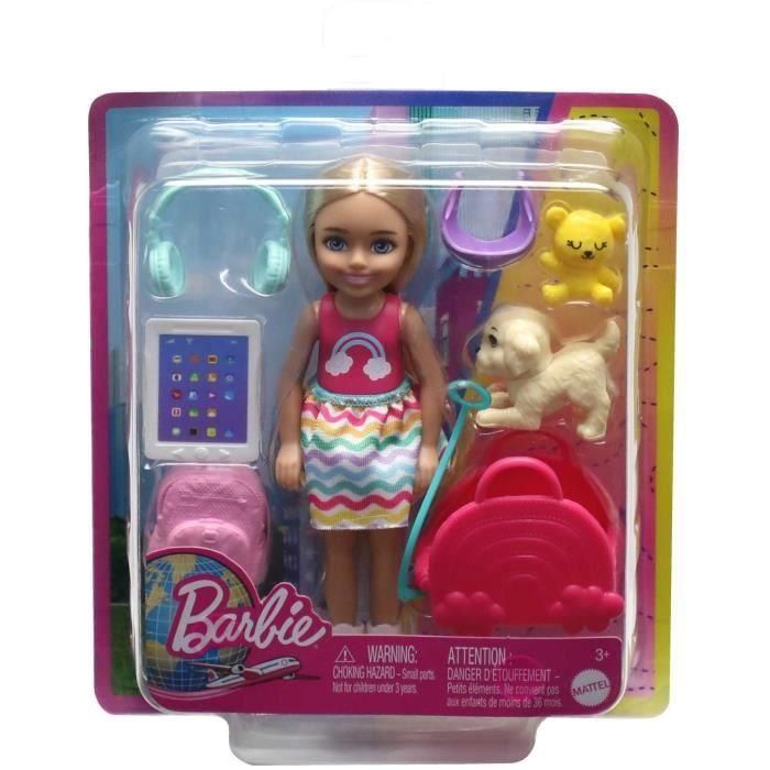 Barbie-Chelsea on a Journey-Box con perrito y accesorios HJY17 4