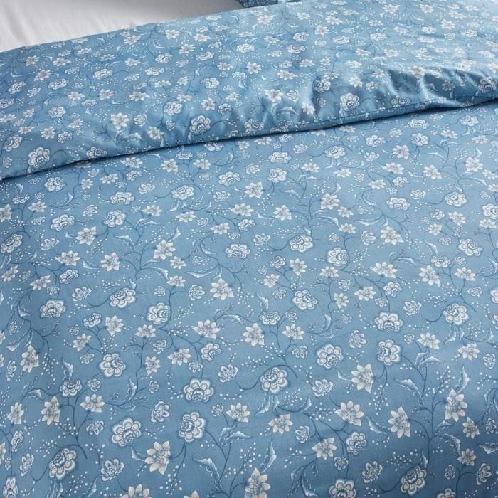 Juego de cama - TODAY Crazy - Estampado floral - 2 personas - 220 x 240 cm - Azul 2