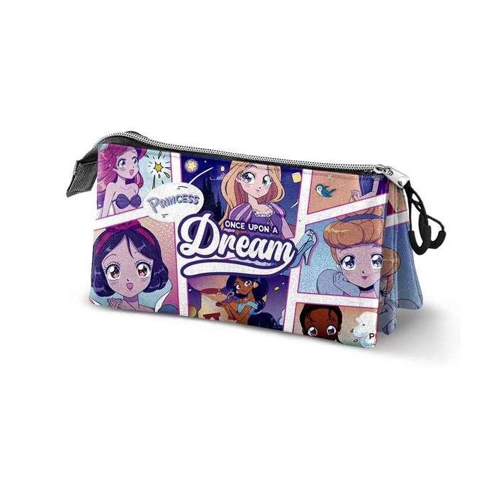 Karactermania Estuche Portatodo Triple Princesas Disney Comic 23 x 8 x 11 cm