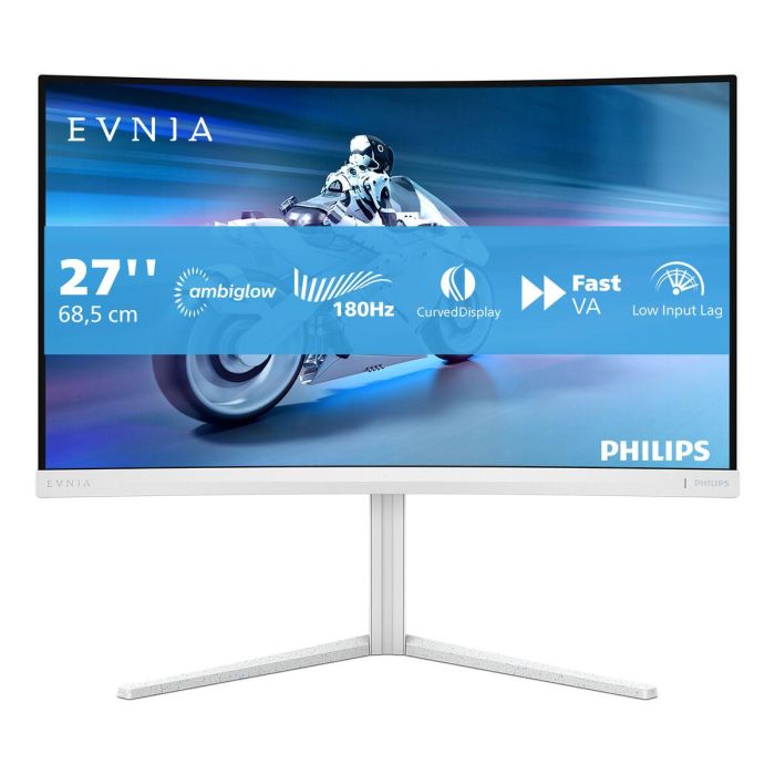 Philips 27M2C5201L Monitor Curvo 27 Pulgadas QHD 165Hz 1ms VA 2560x1440 16:9 Blanco Conexiones HDMI DP Philips 27M2C5201L Monitor Curvo 27 Pulgadas QHD 165Hz 1ms VA 2560x1440 16:9 Blanco Conexiones HDMI DP