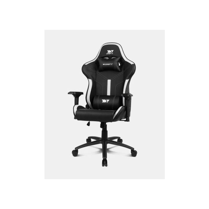 Drift DR350 Silla Gaming Negro/Blanco, Reposabrazos 4D, Respaldo Reclinable 90-135°, Cojín Lumbar y Cervical, Soporta 150 kg Drift DR350 Silla Gaming Negro/Blanco, Reposabrazos 4D, Respaldo Reclinable 90-135°, Cojín Lumbar y Cervical, Soporta 150 kg