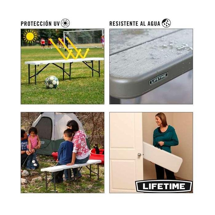 Lifetime Banco Plegable Maletín 183x29x42 cm 3
