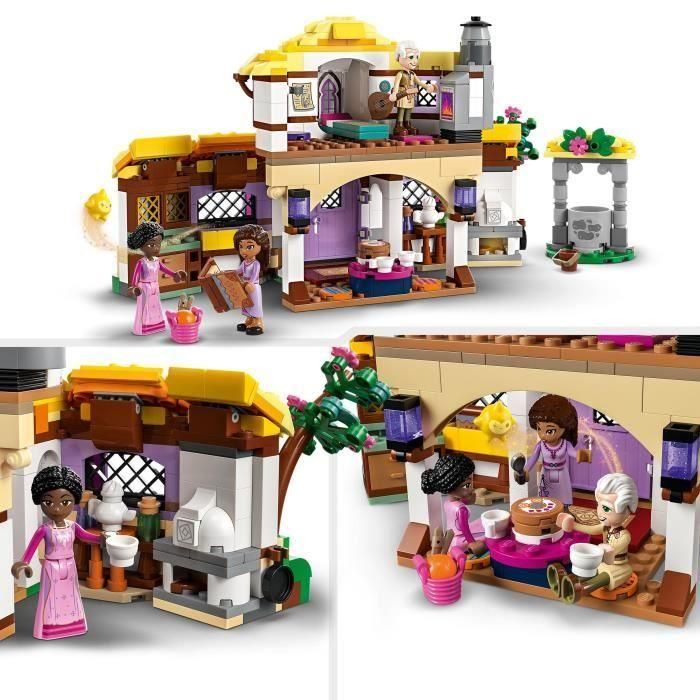 LEGO 43231 Disney Wish Casa de Muñecas de Asha Set de Construcción con Minimuñecas Asha, Sakina, Sabino y Figura Estrella 2