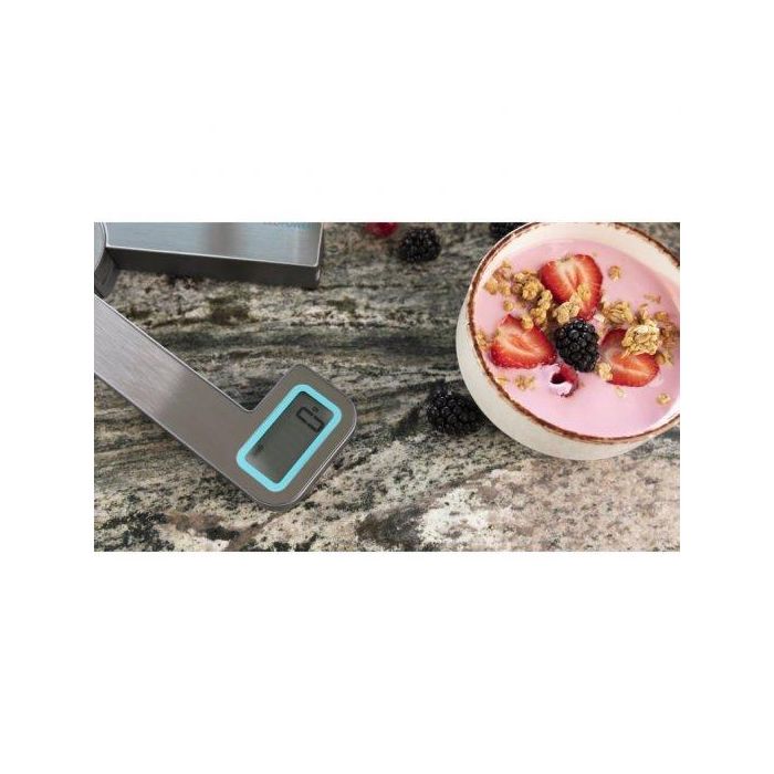 Cecotec Báscula de Cocina Cook Control 10100 EcoPower Compact Plegable Acero Inoxidable Recargable 5kg 1g 2