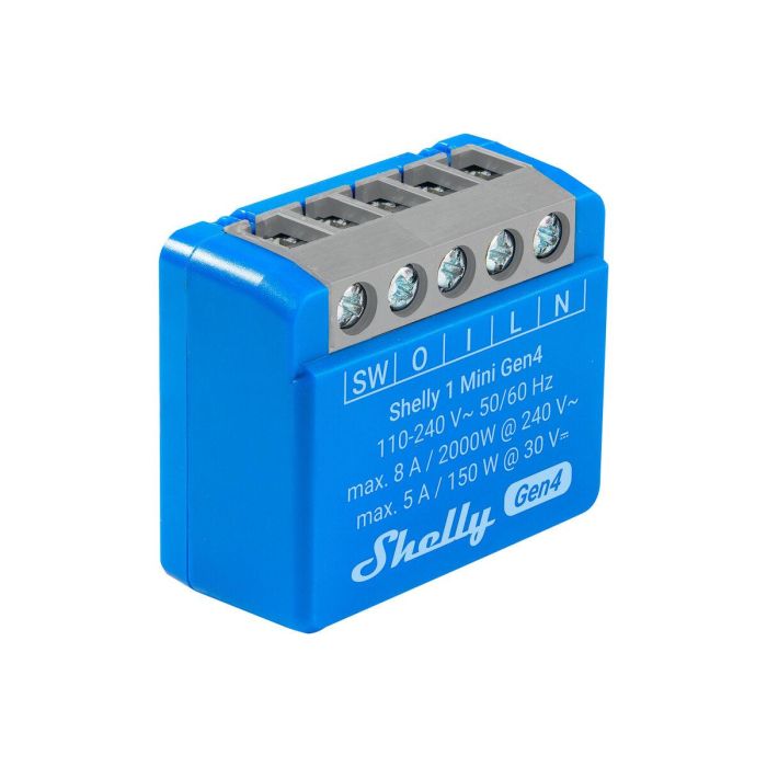 Shelly Relais 1 Mini Gen4 WLAN BT Matter Zigbee 8A Interruptor Inteligente 11