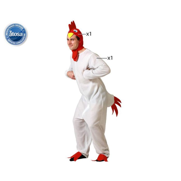 Disfraz para Adultos Blanco XL (2 Unidades) M/L Disfraz para Adultos Blanco XL (2 Unidades) M/L