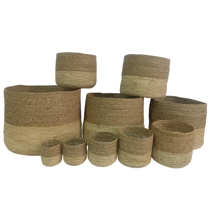 Macetero Urban DKD Home Decor Bicolor 68 x 53 x 68 cm Set de 10 0 Macetero Urban DKD Home Decor Bicolor 68 x 53 x 68 cm Set de 10 0