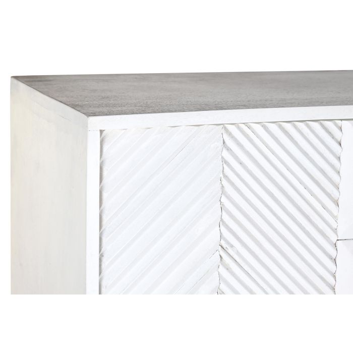 Aparador DKD Home Decor Blanco Dorado Metal Madera de mango 91 x 44 x 152 cm 1