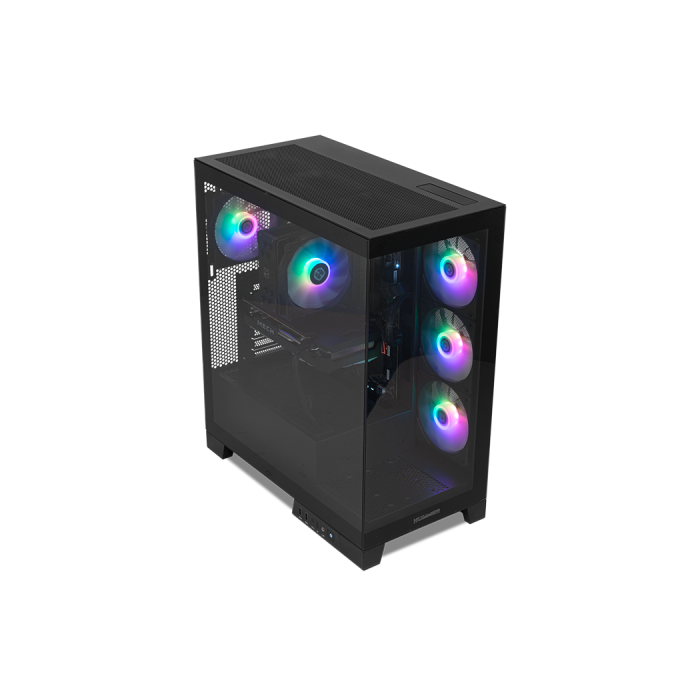 NOX Hummer Glock Semitorre ATX Cristal Templado Frontal y Lateral Negro 3