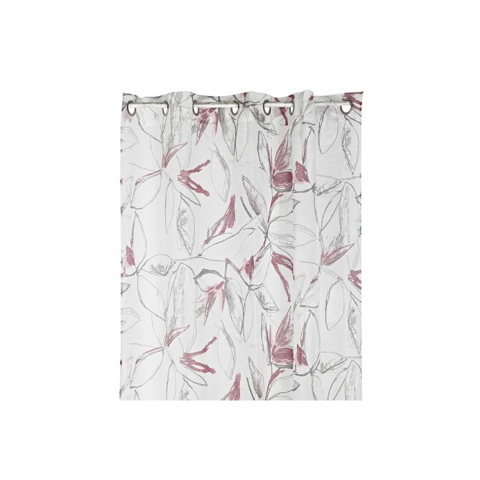 DKD Home Decor Cortina Alpino de Poliéster Rojo Blanco, 270 cm Alto x 140 cm Ancho, 110 gsm de Gramaje, Pack 2 Unidades 1