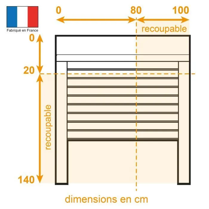 France Combi Persiana Enrollable Aluminio Blanco 140x100 Eléctrica Radio 1