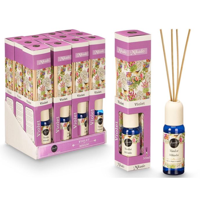 Mikado 50Ml Con Varillas Violeta Acorde 5X25CM (24 Unidades) Mikado 50Ml Con Varillas Violeta Acorde 5X25CM (24 Unidades)