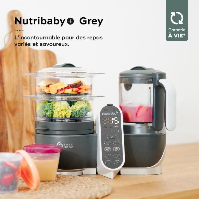 BABYMOOV Nutribaby Robot de comida para bebés (+) Gris industrial 1