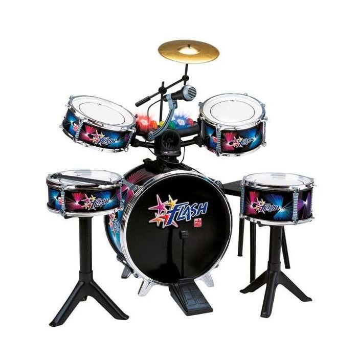 Reig Batería "Flash" Completa, Con Luces 77x75x53 cm 0 Reig Batería "Flash" Completa, Con Luces 77x75x53 cm 0