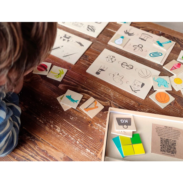 Andreutoys Juego Didáctico de Atributos Grandes y Pequeños, Asociación de Imágenes, Razonamiento Lógico, Observación y Colores. 4