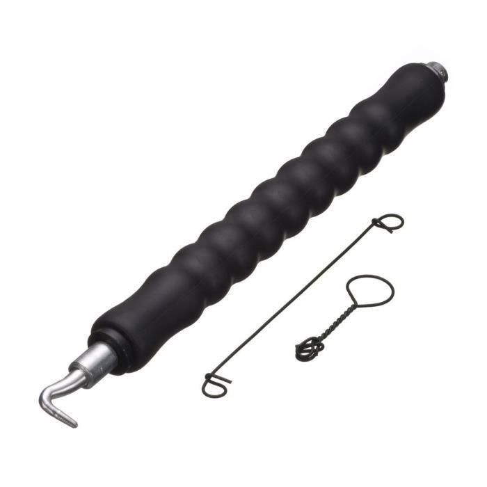 NATURE Alambre Retorcido Automático con Mango de Goma, 50 Enlaces de Bucle de Acero Galvanizado (L16cm x Ø1mm), H30cm 1