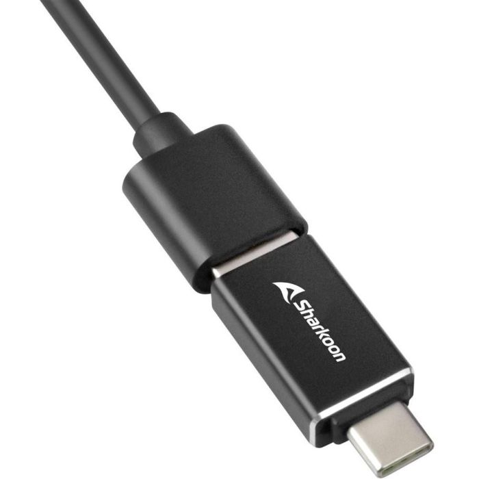 Sharkoon Hub USB 3.2 Gen 1 de 4 Puertos de Aluminio - Negro 1 Sharkoon Hub USB 3.2 Gen 1 de 4 Puertos de Aluminio - Negro 1