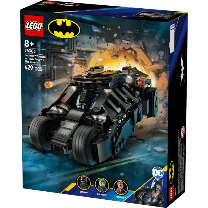 Lego Juego de Construcción de Bloques Tumbler de Batman vs Two-Face y The Joker Marvel. Set con Vehículo y Figuras +8 Años 9 Lego Juego de Construcción de Bloques Tumbler de Batman vs Two-Face y The Joker Marvel. Set con Vehículo y Figuras +8 Años 9