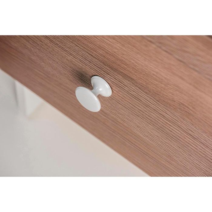 Rei mod. 756 Blister 4 Pomos Redondos para Mueble Zamak Acabado Blanco Ø33mm 3