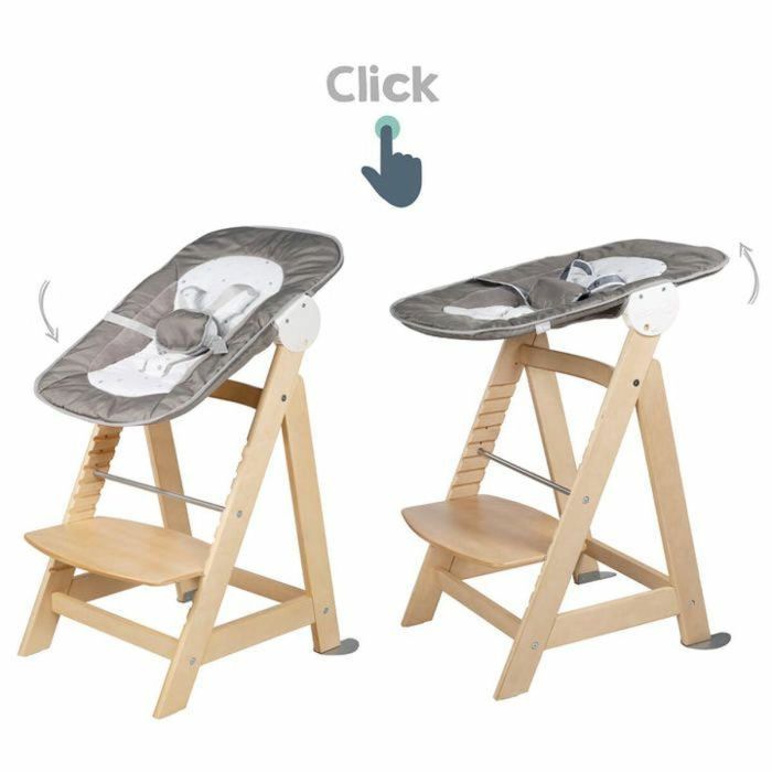 ROBA Born Up Trona Convertible 2 en 1 + Hamaca Reclinable - Sternenzauber - Desde el Nacimiento - Madera Natural 2 ROBA Born Up Trona Convertible 2 en 1 + Hamaca Reclinable - Sternenzauber - Desde el Nacimiento - Madera Natural 2