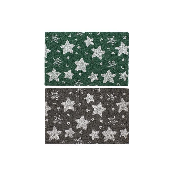 Felpudo Basicos DKD Home Decor Verde Gris 40 x 1.5 x 60 cm (2 Unidades)