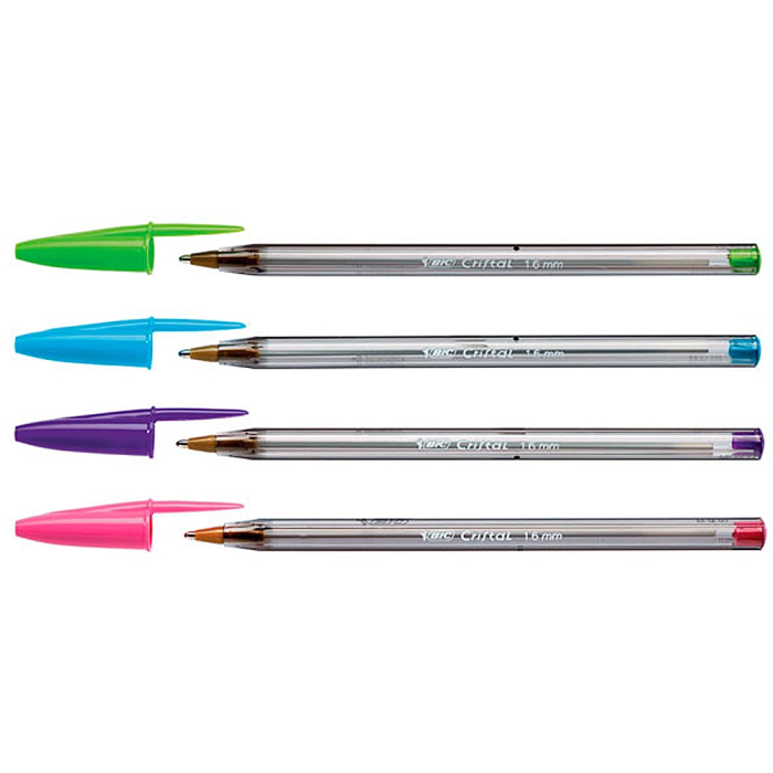 Bic Bolígrafo Cristal Fun Fashion, Colores Surtidos, Caja 20 Unidades 1