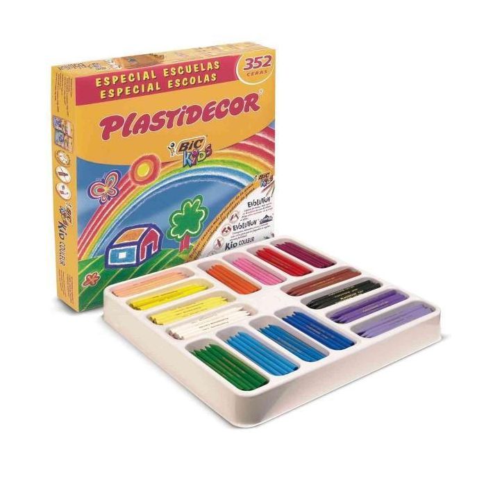 Plastidecor Ceras Kids Especial Escuelas 16 Colores Surtidos Caja 352 Ud