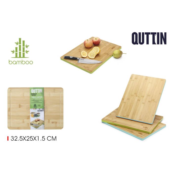 Tabla de cortar bambú Quttin 32.5x25 cm (8 Unidades) Tabla de cortar bambú Quttin 32.5x25 cm (8 Unidades)