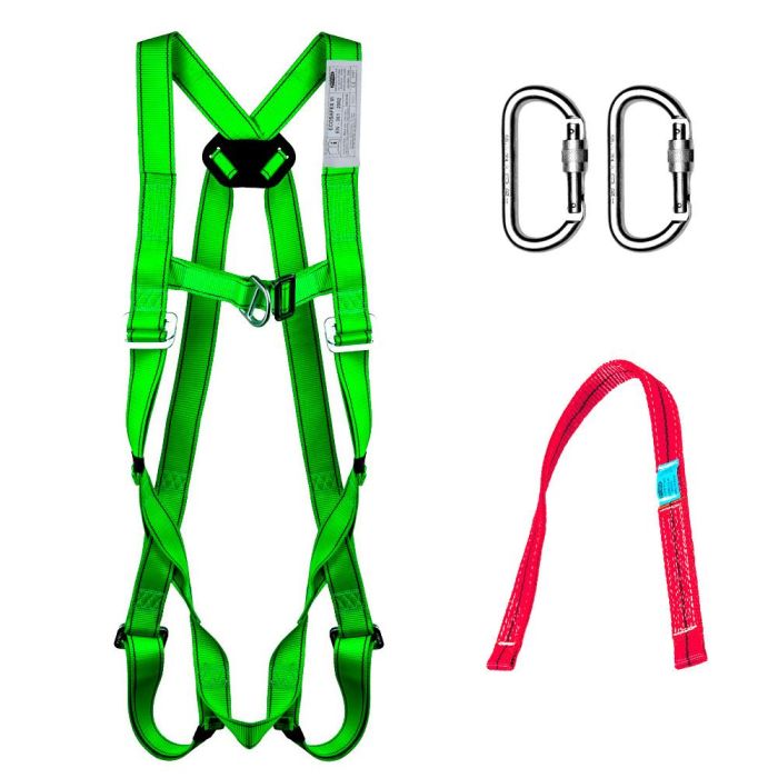 Ponsa Ecosafex 6 Arnés de Seguridad con 2 Puntos de Anclaje Metálico, Ajustable, Poliéster 100%, Cumple EN 361:2002, Ref. 031,042,001,001 0 Ponsa Ecosafex 6 Arnés de Seguridad con 2 Puntos de Anclaje Metálico, Ajustable, Poliéster 100%, Cumple EN 361:2002, Ref. 031,042,001,001 0