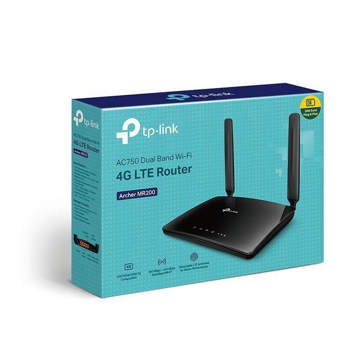 TP-Link AC750 Wireless Dual Band 4G LTE Router, 3x 10/100Mbps LAN, 1x 10/100Mbps LAN/WAN, 1x SIM Card, 3G/4G, 802.11ac/a/b/g/n, 433Mbps 5GHz + 300Mbps 2.4GHz 7 TP-Link AC750 Wireless Dual Band 4G LTE Router, 3x 10/100Mbps LAN, 1x 10/100Mbps LAN/WAN, 1x SIM Card, 3G/4G, 802.11ac/a/b/g/n, 433Mbps 5GHz + 300Mbps 2.4GHz 7