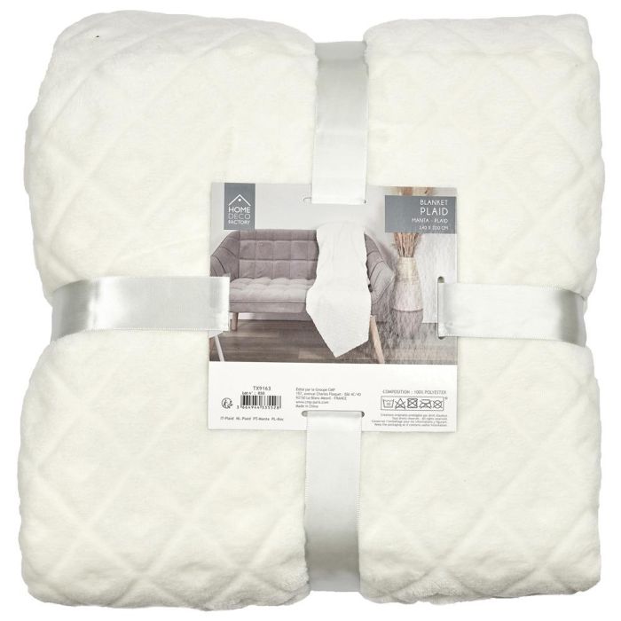 Home Deco Factory Manta de Diseño con Relieve Beige 140x200 cm 0 Home Deco Factory Manta de Diseño con Relieve Beige 140x200 cm 0