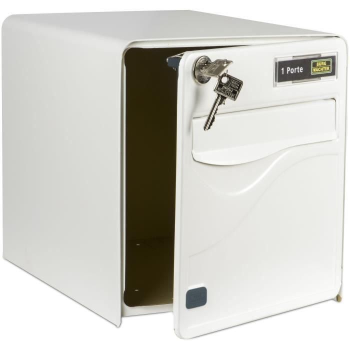 Tervo Burg Wachter Baltic 1 Puerta - A pie - Acero galvanizado - Apertura lateral - White - Hecho en Francia 1 Tervo Burg Wachter Baltic 1 Puerta - A pie - Acero galvanizado - Apertura lateral - White - Hecho en Francia 1
